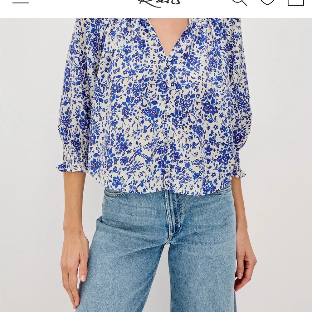 NWOT — Maria Top by Rails, Blue Marguerite - Size Small